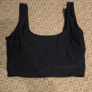 Black Bikini with Scoop Neckline and Wide Straps